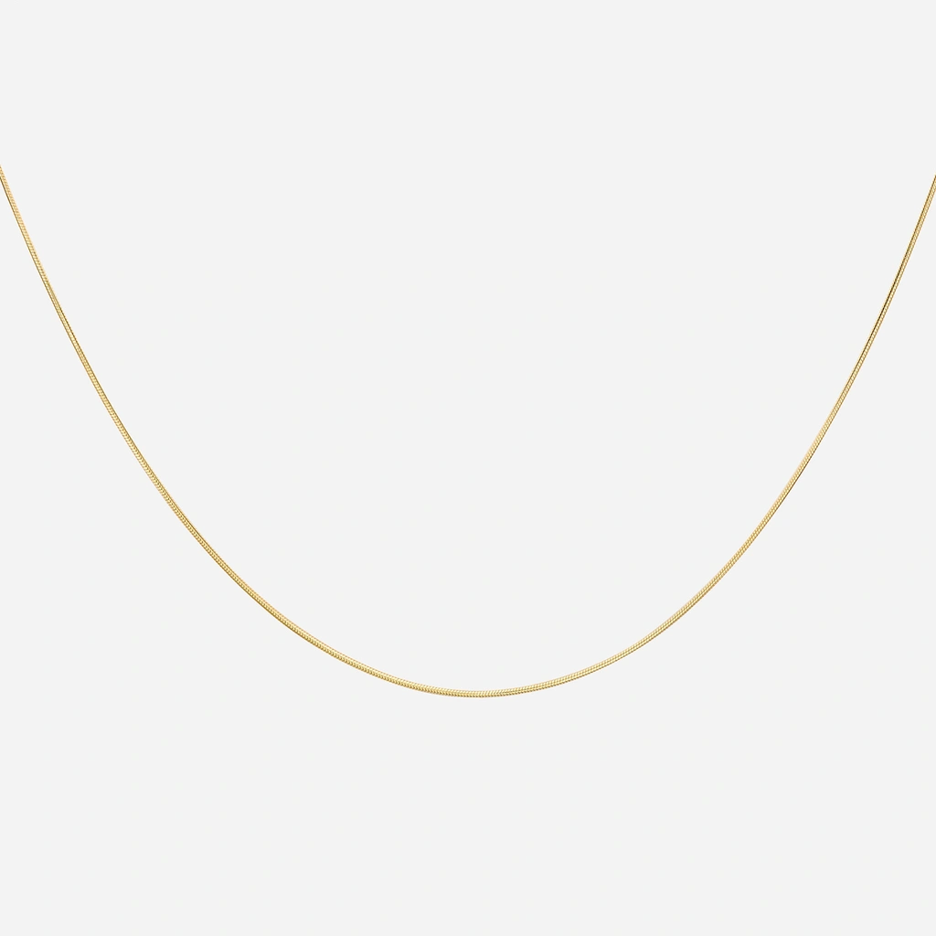 Halsband 9k guld - Ormlänk 46 cm