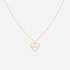 Halsband 18 k guld, hjärta & infinity - 45 cm