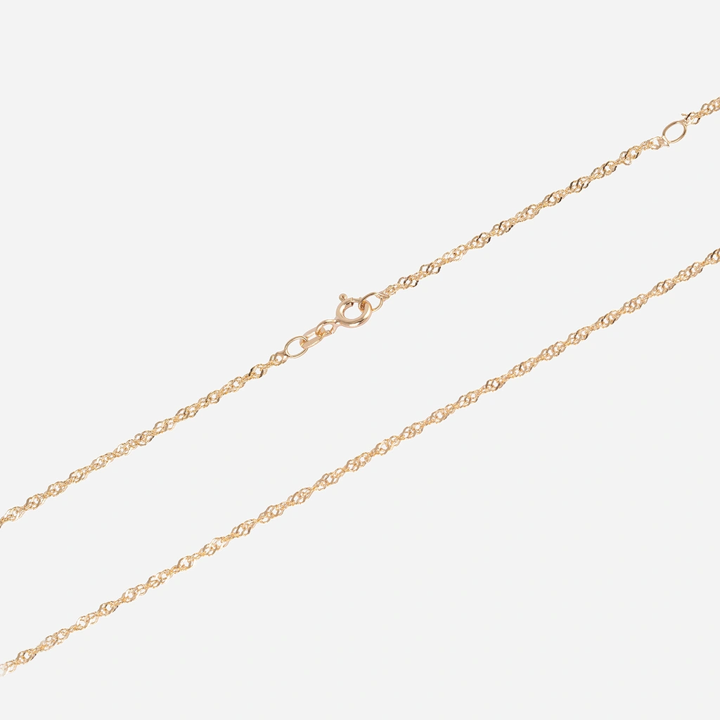 Halsband 18k guld - Singaporekedja 45+5 cm