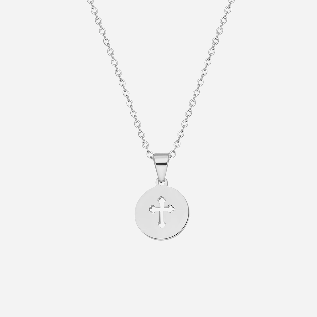 Stålhalsband - kors