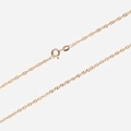 Halsband 18k guld - Singaporekedja 38+4 cm / 1,5 mm