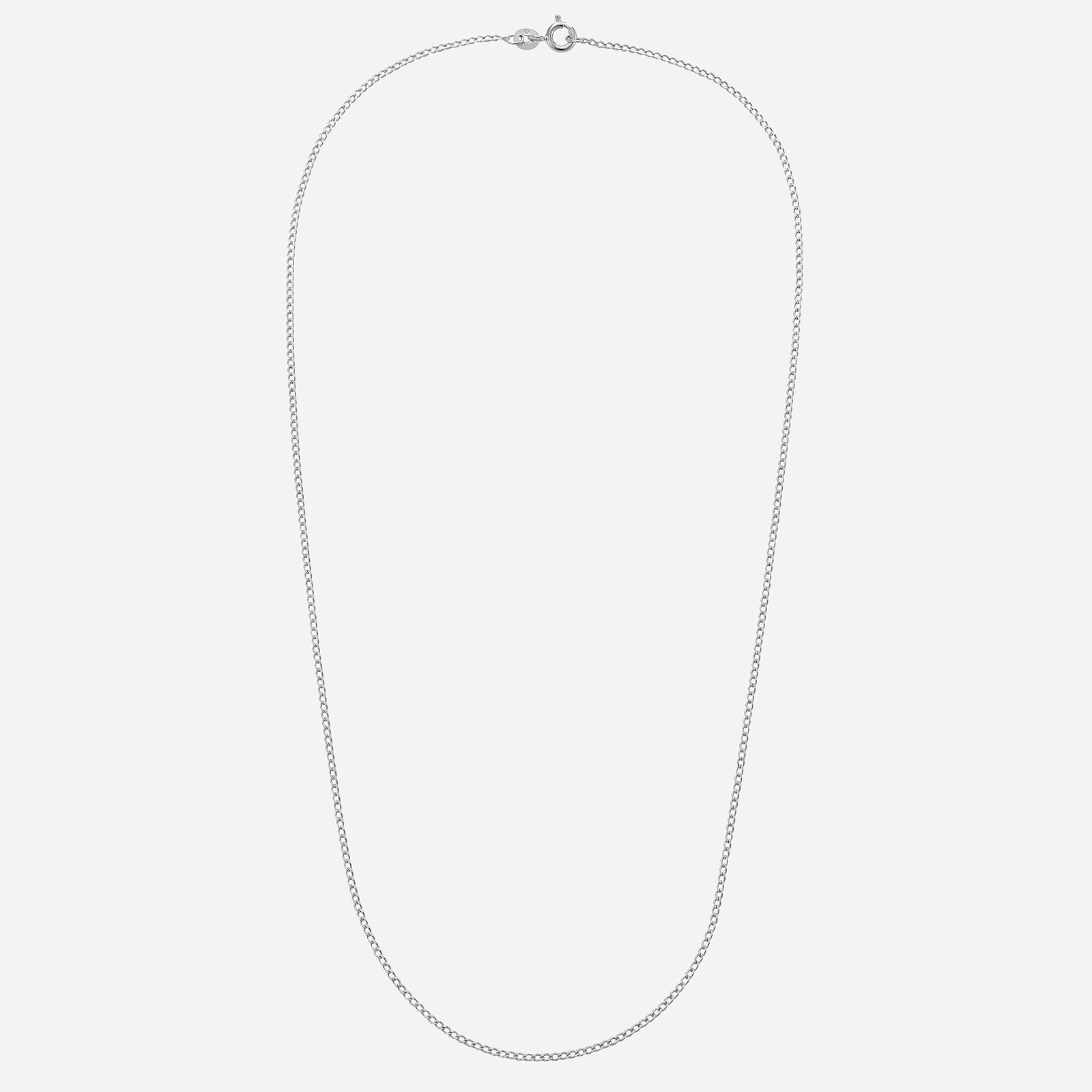 Silverhalsband, pansarkedja - 45 cm / 2 mm