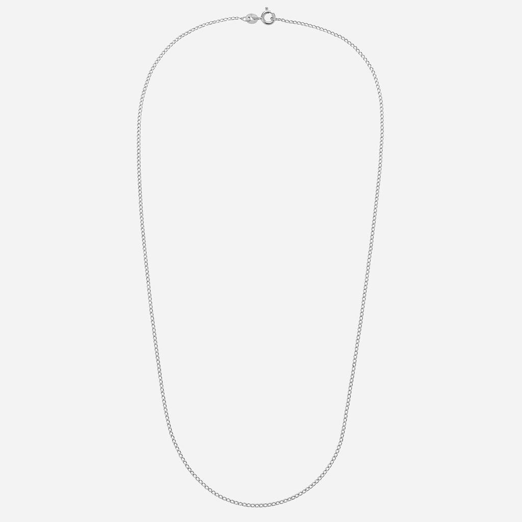 Silverhalsband, pansarkedja - 45 cm / 2 mm
