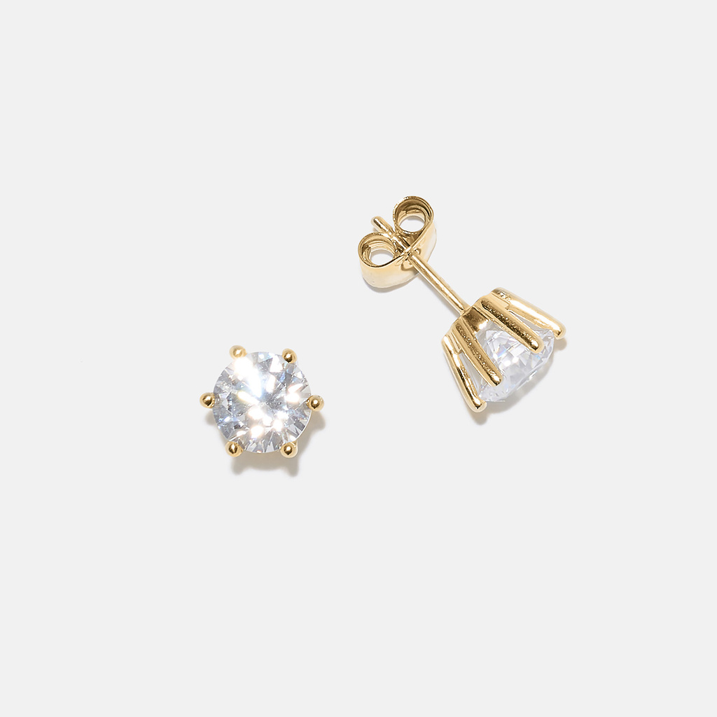 Örhängen Monica 18k guld, labbodlade diamanter 2 carat - Solitär