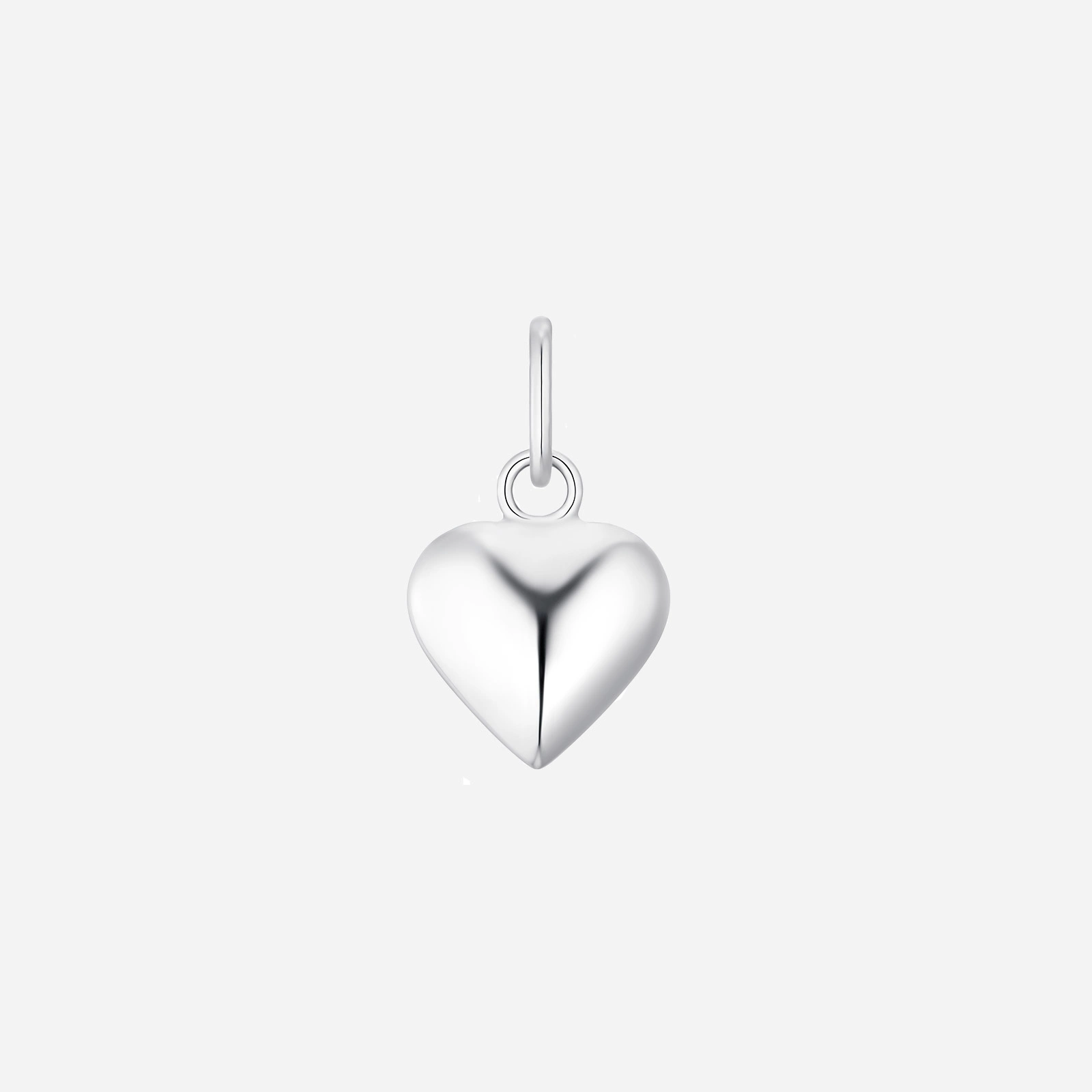 Hängsmycke i äkta silver - matt hjärta, 8 mm