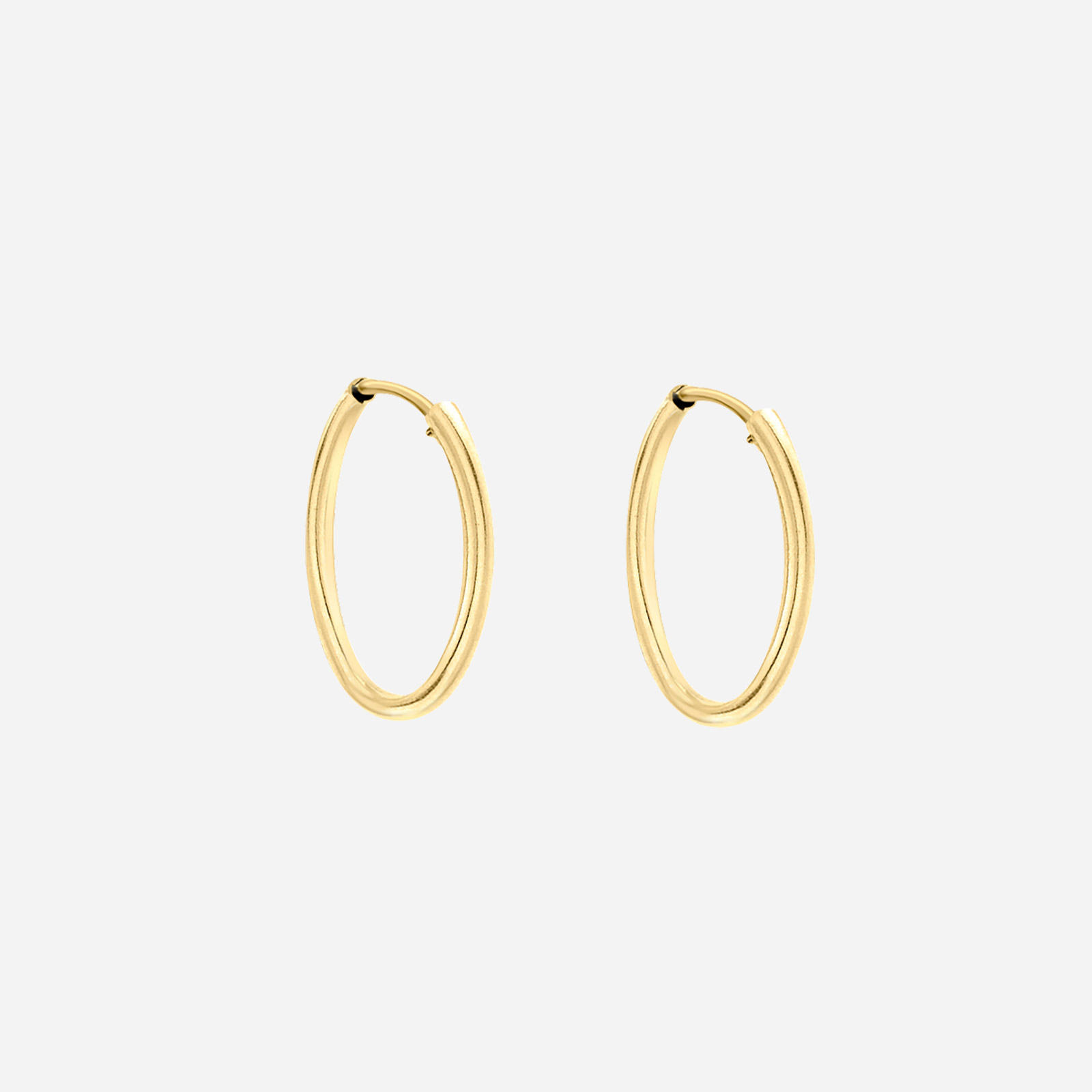 Örhängen 9k guld - rörformade hoops 13 mm