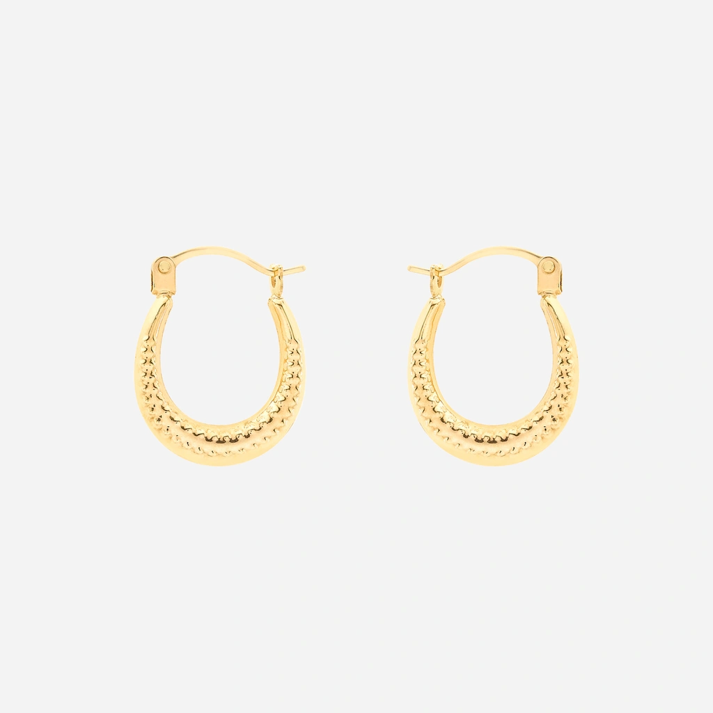 Örhängen 9k guld - Ovala Creoler 12x15 mm