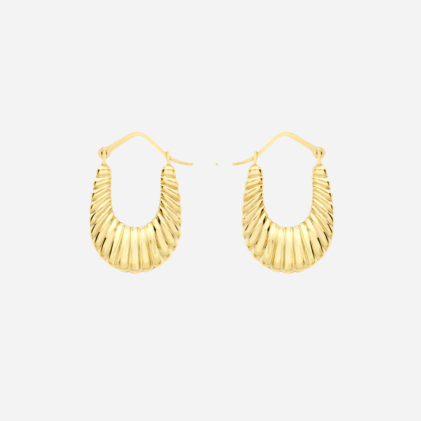 Örhängen 9k guld - Ovala Creoler 14x20 mm