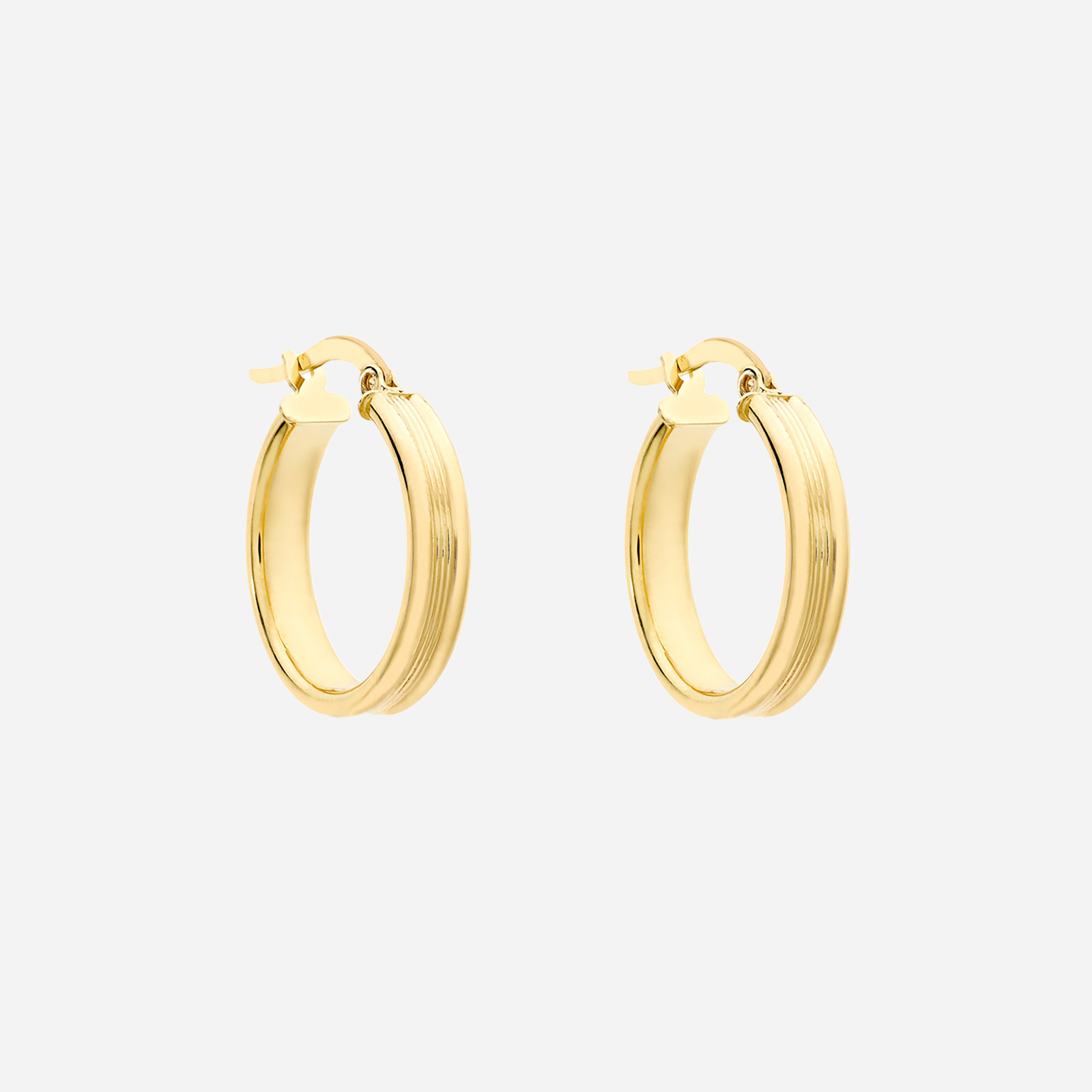 Örhängen 9k guld - Creoler 18 mm