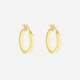 Örhängen 9k guld - platta hoops 16 mm