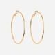 Guldfärgade örhängen - hoops 50 mm