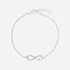 Armband dam, äkta silver - infinitysymbol, 16+3 cm