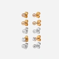 Montini Örhängen Kulor Guld/Silver 5-pack