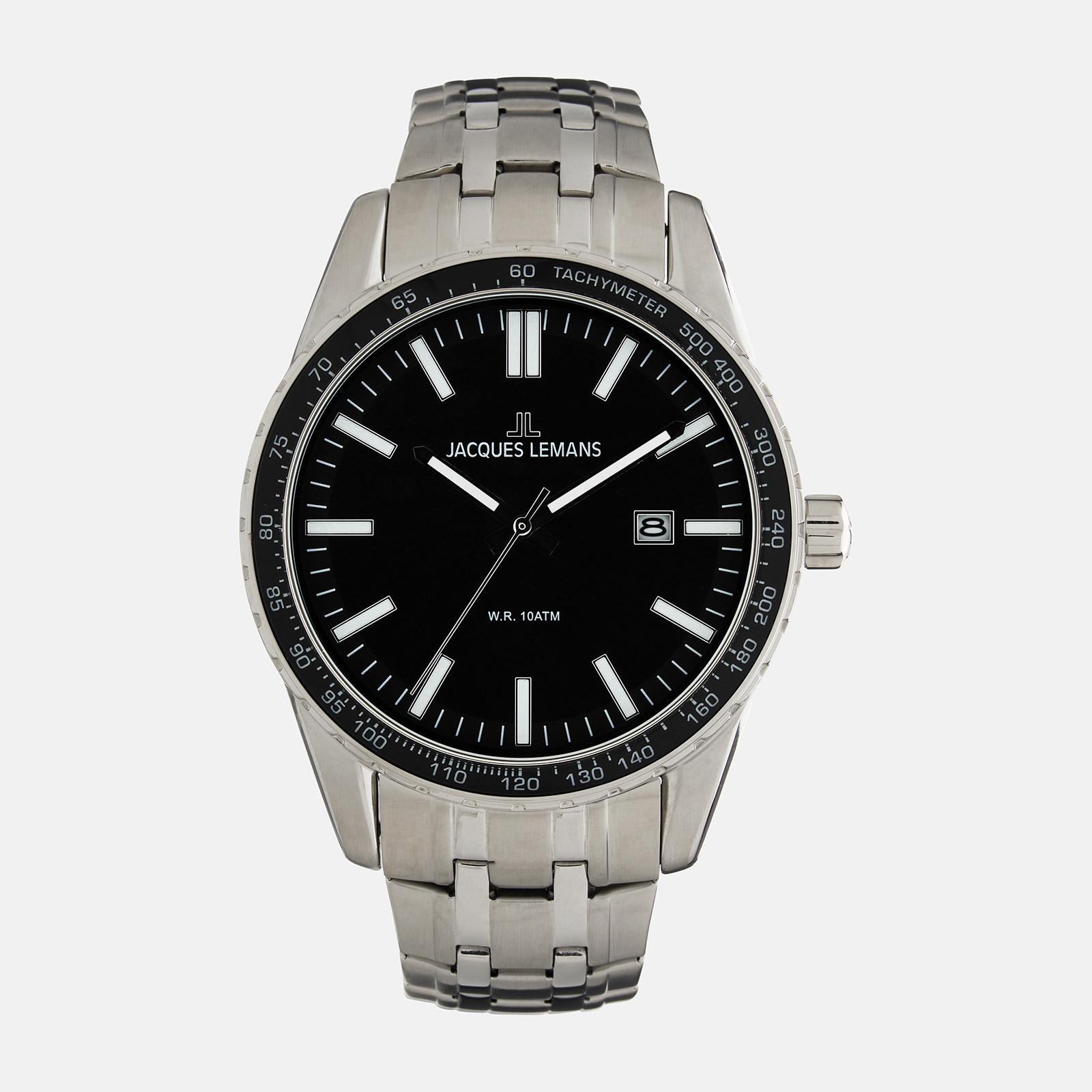 Jacques Lemans Liverpool - herrklocka, stål/svart, 44mm
