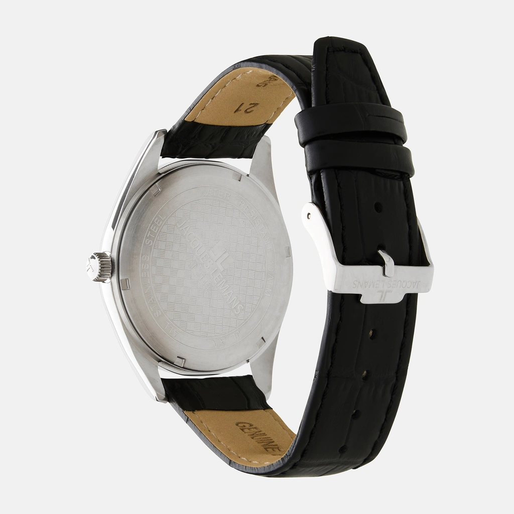 Jacques Lemans herrklocka - presentset, stål/turkos, 43mm