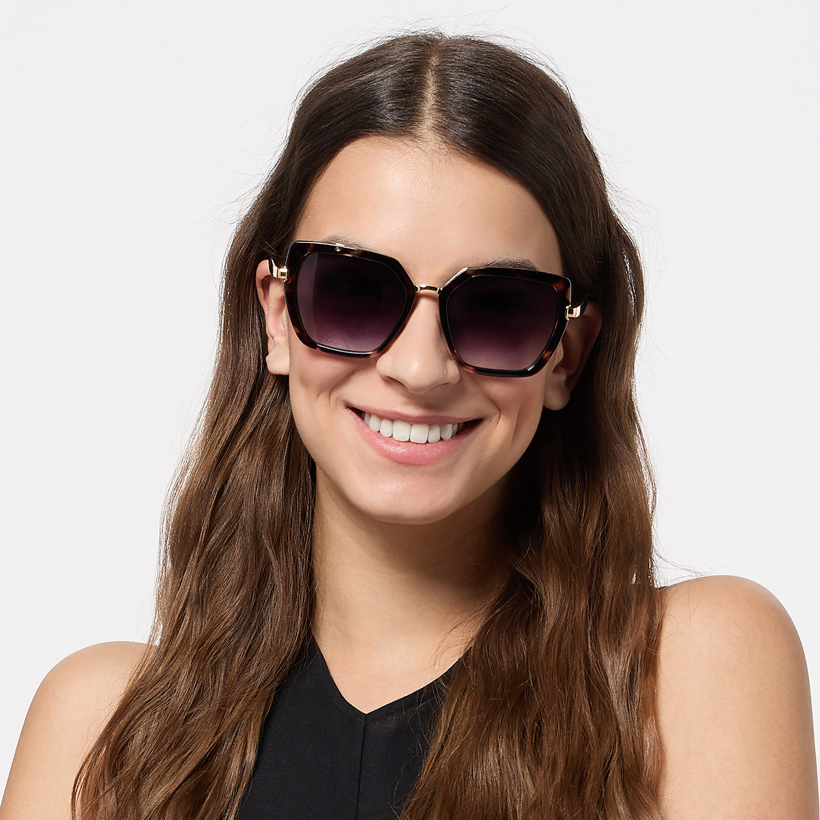 Mönstrade solglasögon - kantiga