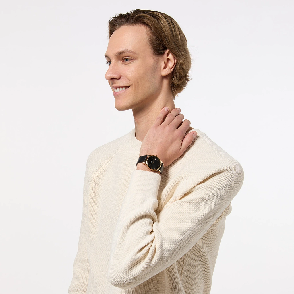 Jacques Lemans London - herrklocka guldton/svart, 38mm