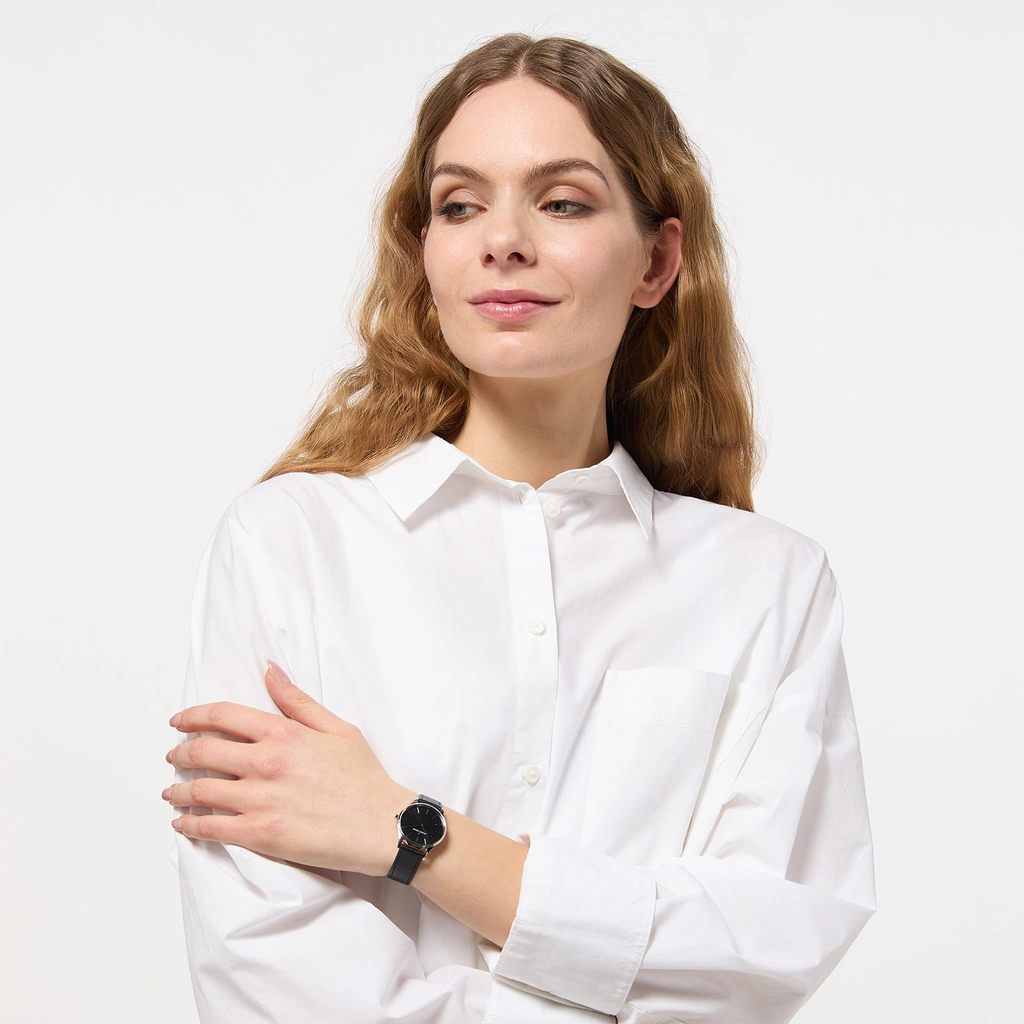 Jacques Lemans London- damklocka, stål/svart, 30mm