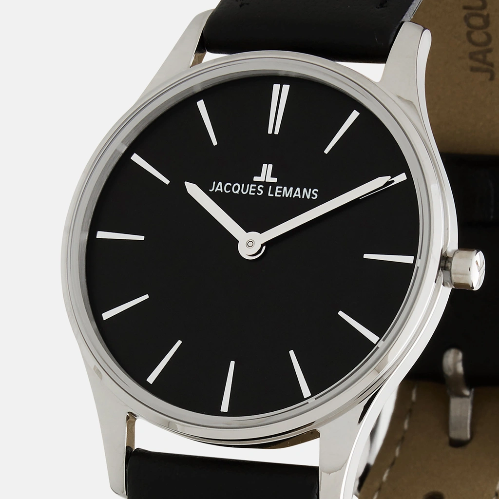 Jacques Lemans London- damklocka, stål/svart, 30mm