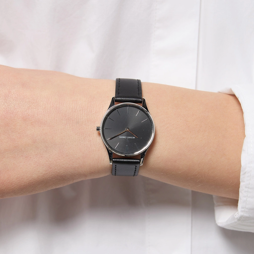 Jacques Lemans London- damklocka, stål/svart, 30mm