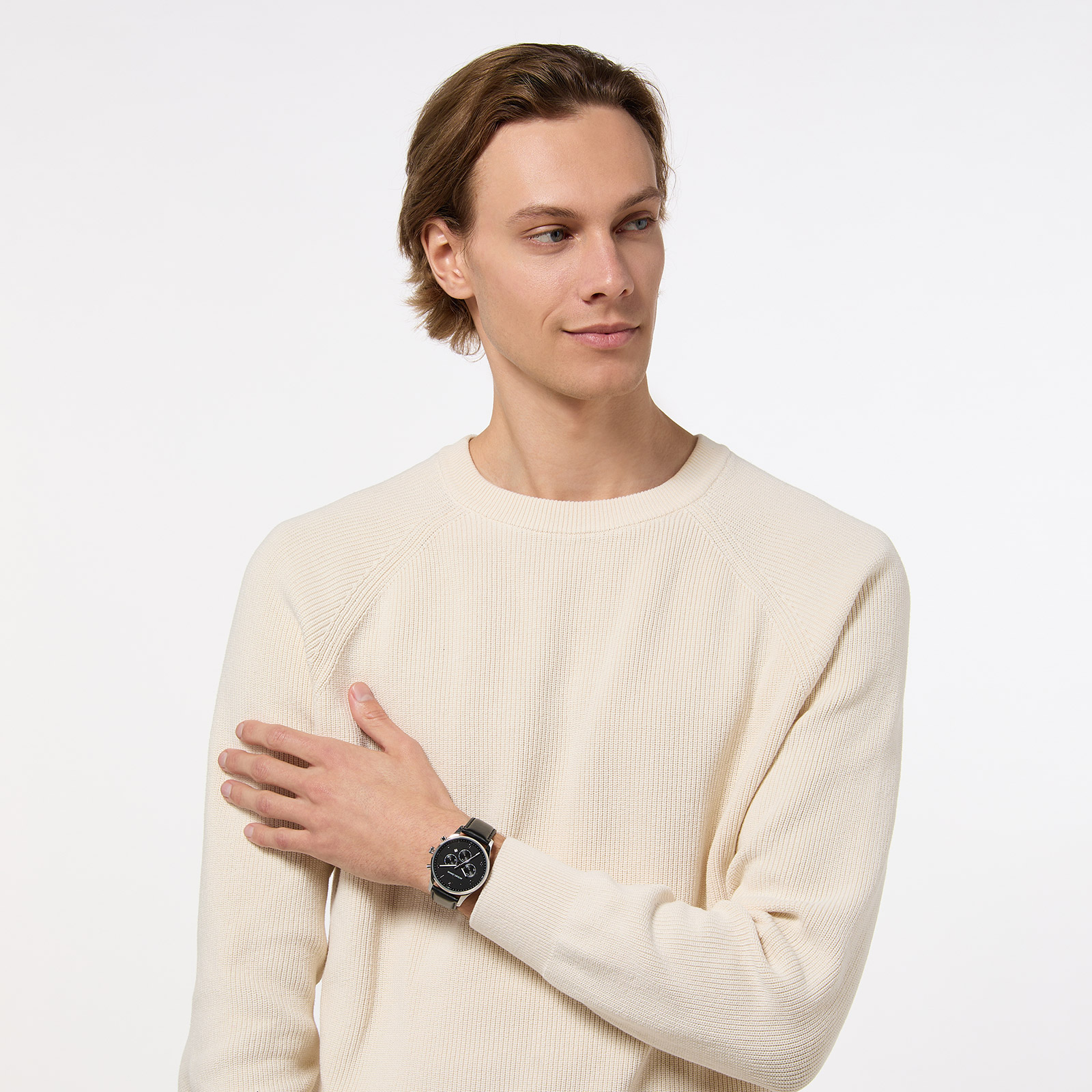 Jacques Lemans London - herrklocka, svart läder, 42mm