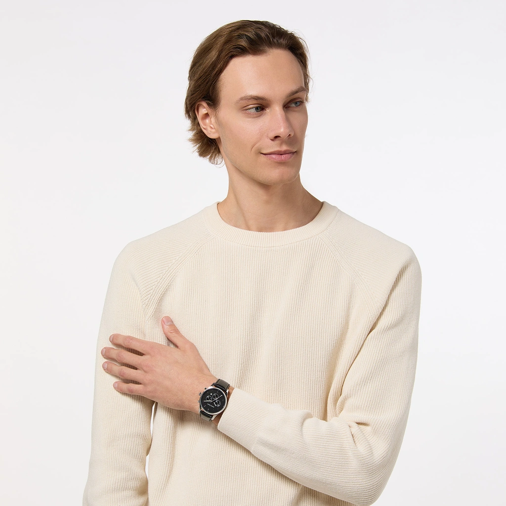 Jacques Lemans London - herrklocka, svart läder, 42mm