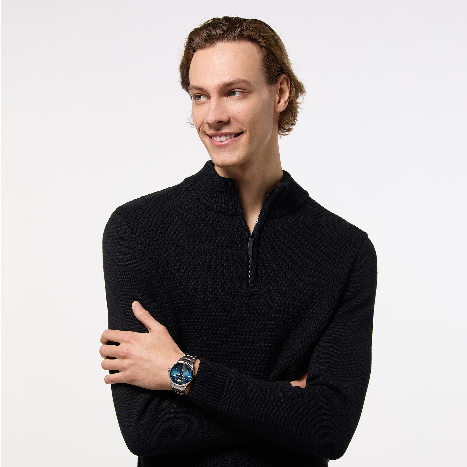 Jacques Lemans Sidney - herrklocka, stål/blå, 42mm