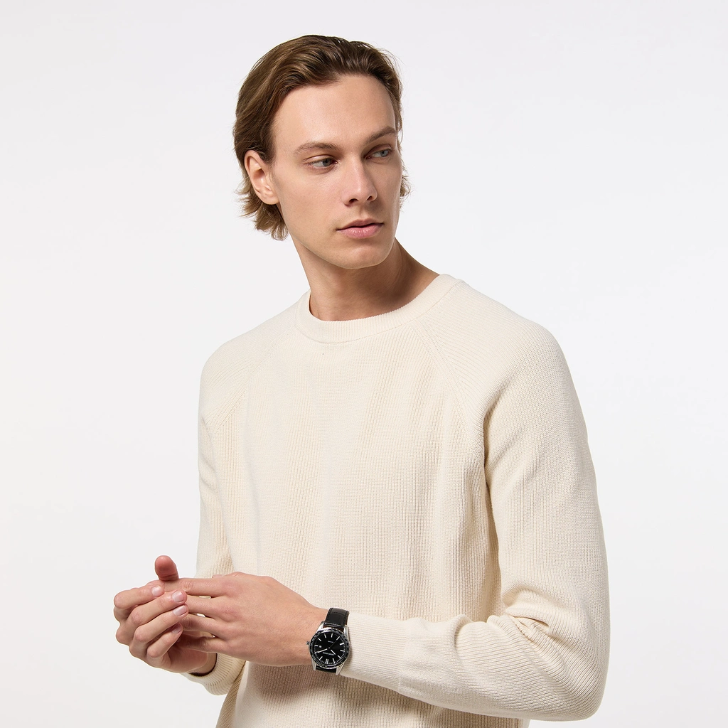 Jacques Lemans Liverpool - herrklocka, läder/svart, 44mm