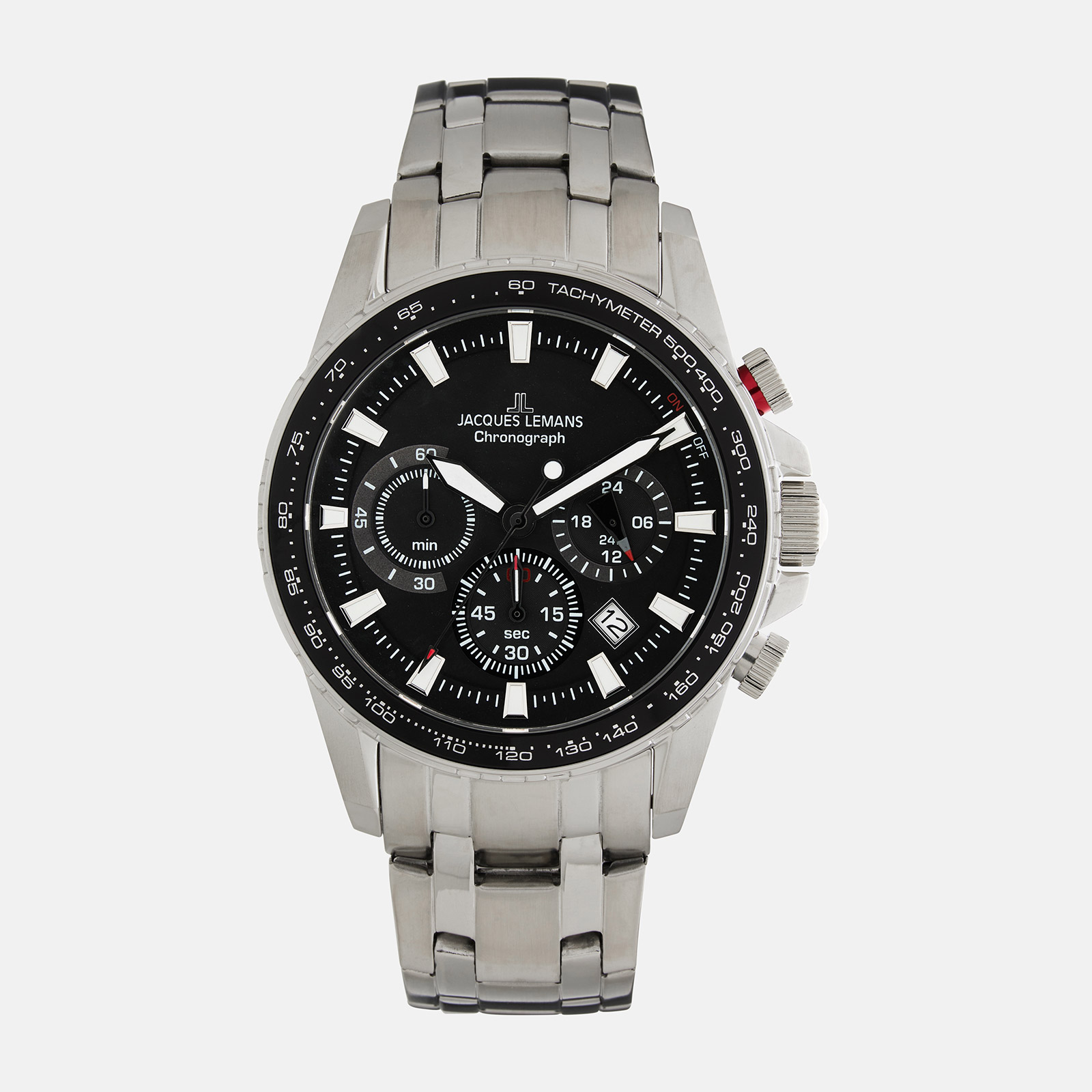 Jacques Lemans Liverpool - herrklocka, stål/svart, 42mm