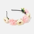 Diadem, rosa & vita blommor