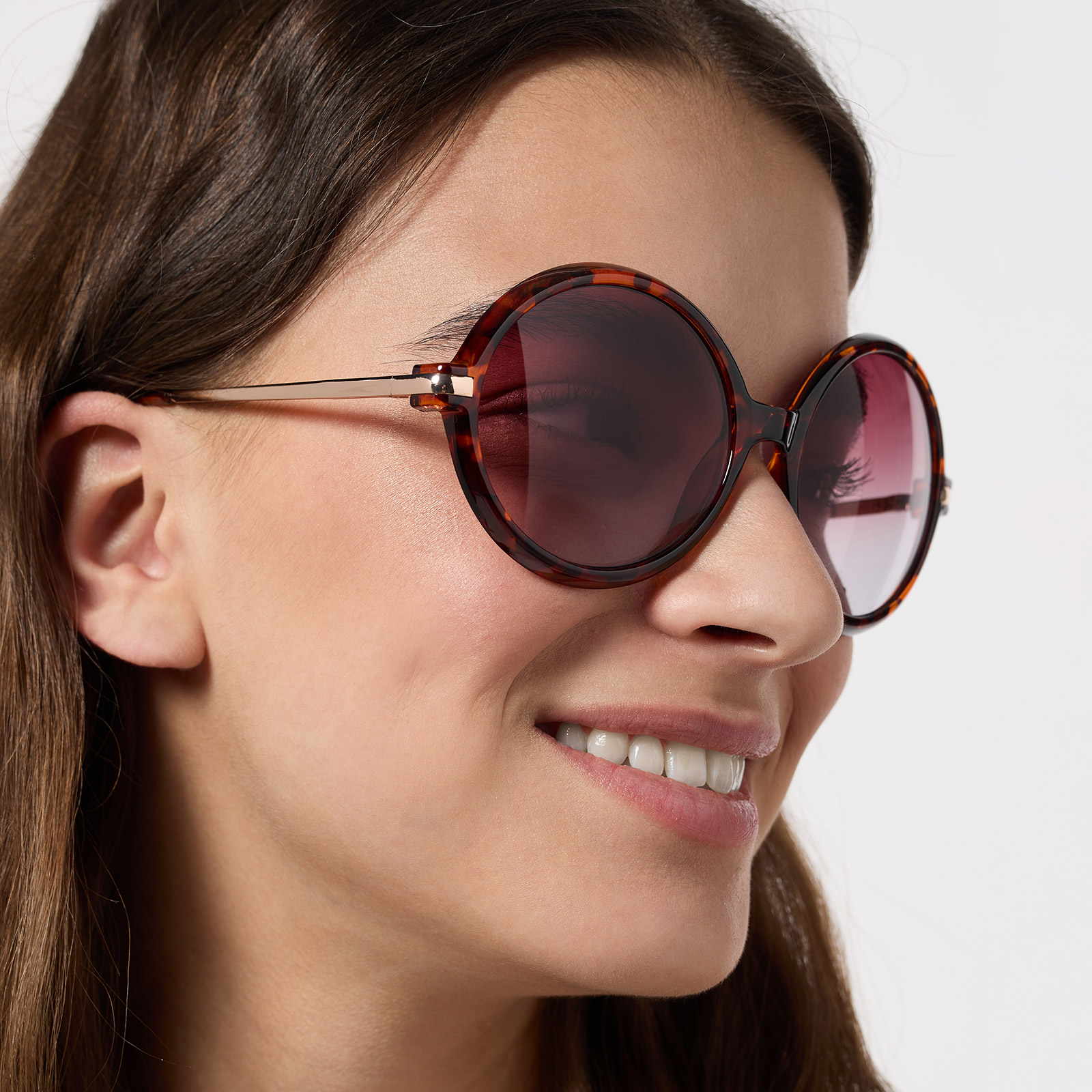 Solglasögon runda  rosa