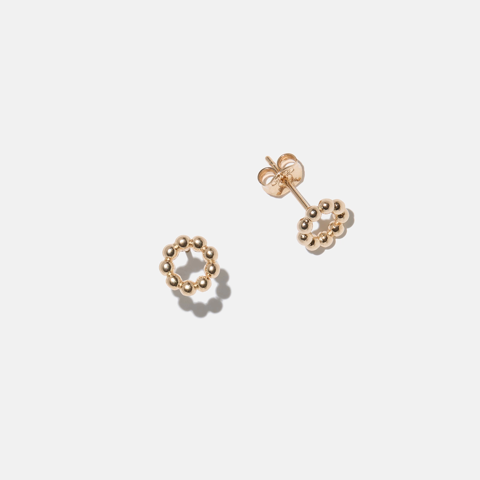 18k guldpläterade örhängen - ringar, bubblor 10mm