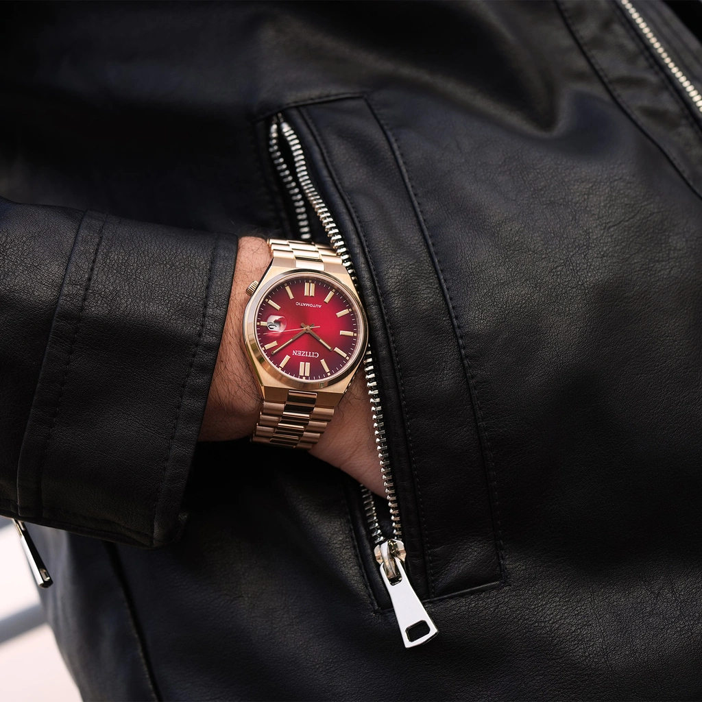 Citizen Tsuyosa automatisk herr - guld/röd NJ0153-82X
