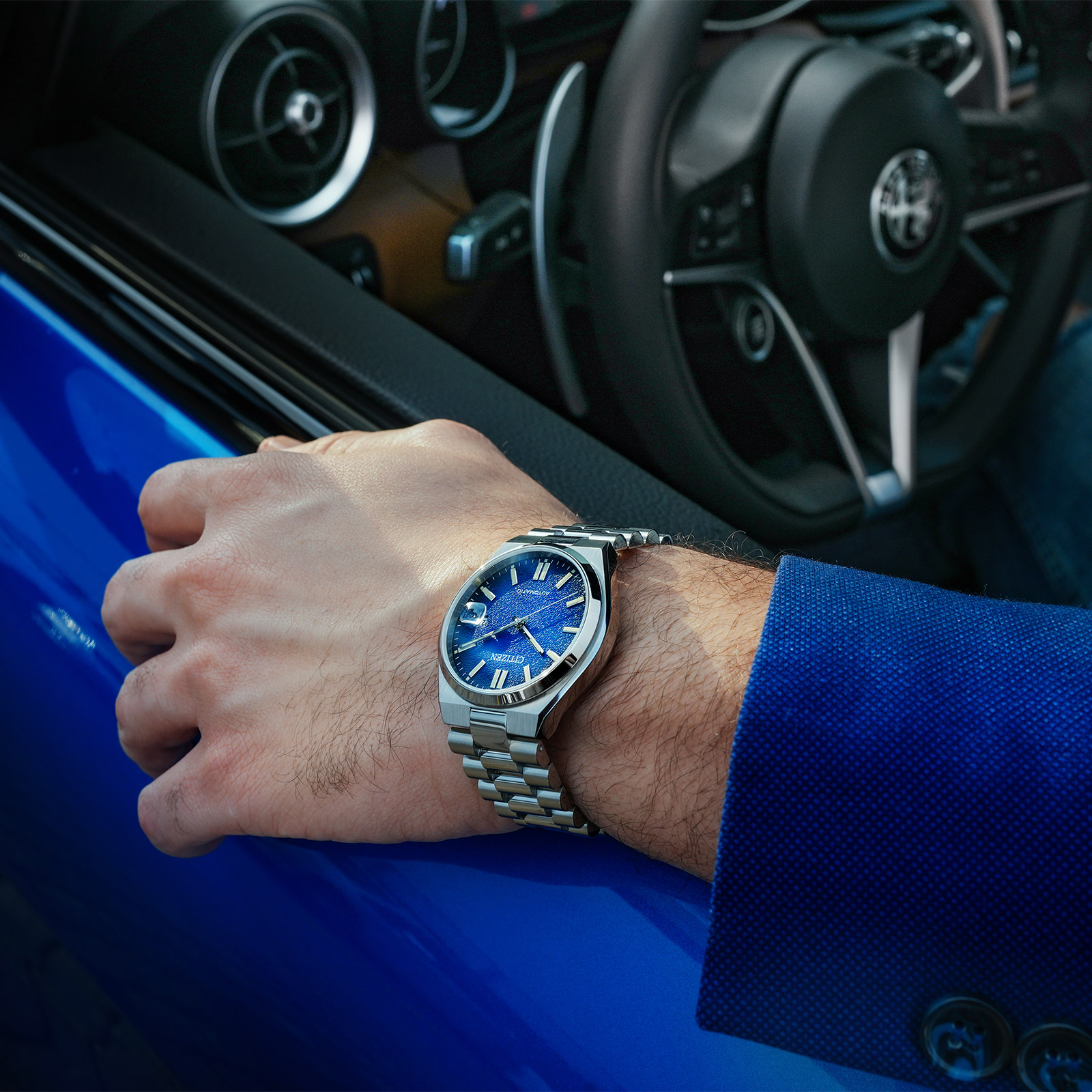 Citizen Tsuyosa automatisk herr - stål/blå NJ0151-88L