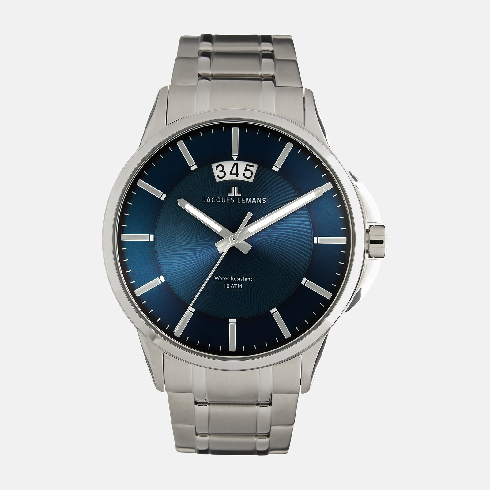 Jacques Lemans Sidney - herrklocka, stål/blå, 42mm