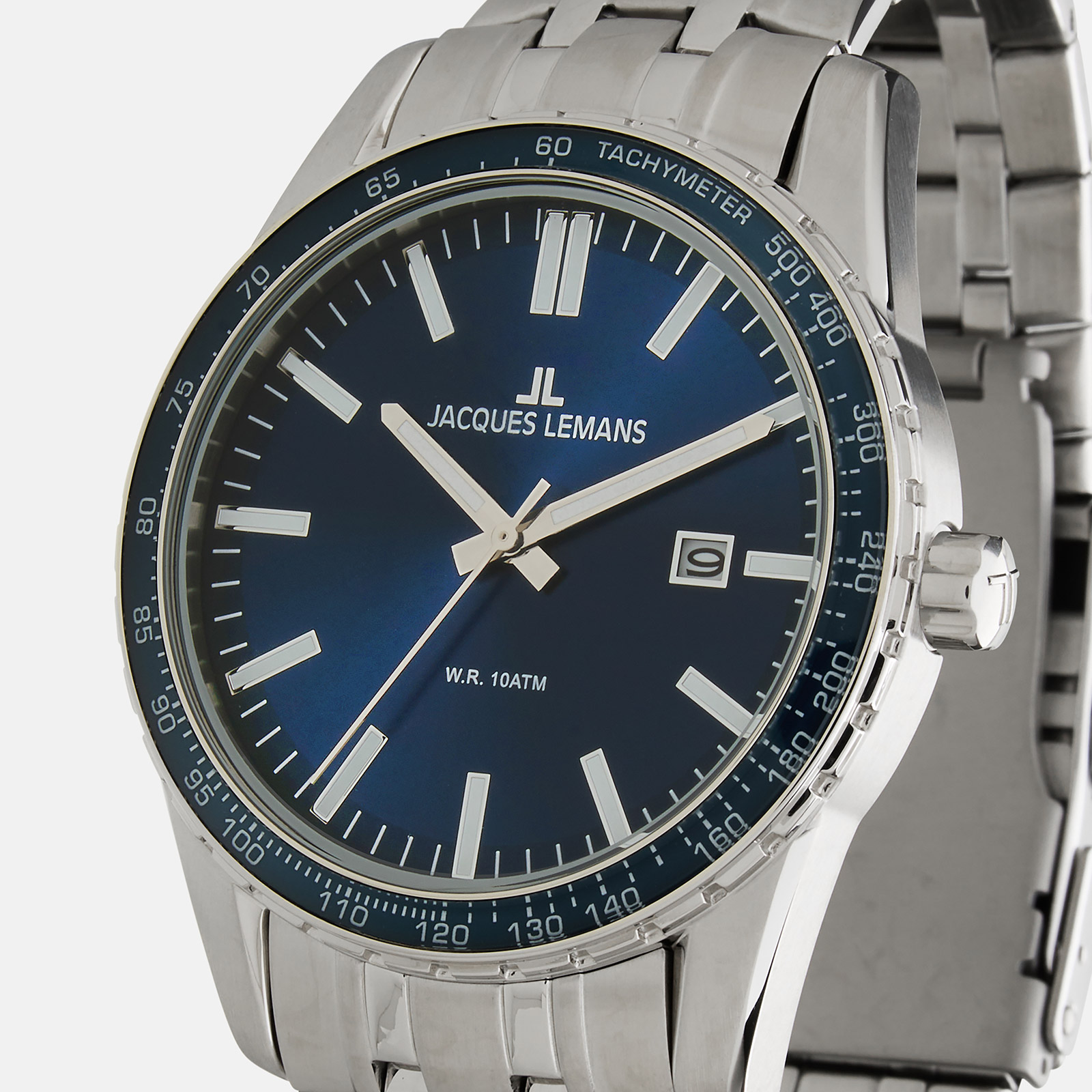 Jacques Lemans Liverpool - herrklocka, stål/blå, 44mm