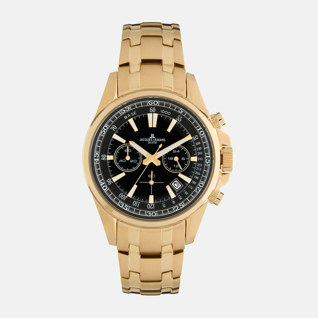 Jacques Lemans Liverpool - herr, presentset, guld/svart