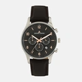 Jacques Lemans London - herrklocka, läder/svart, 42mm
