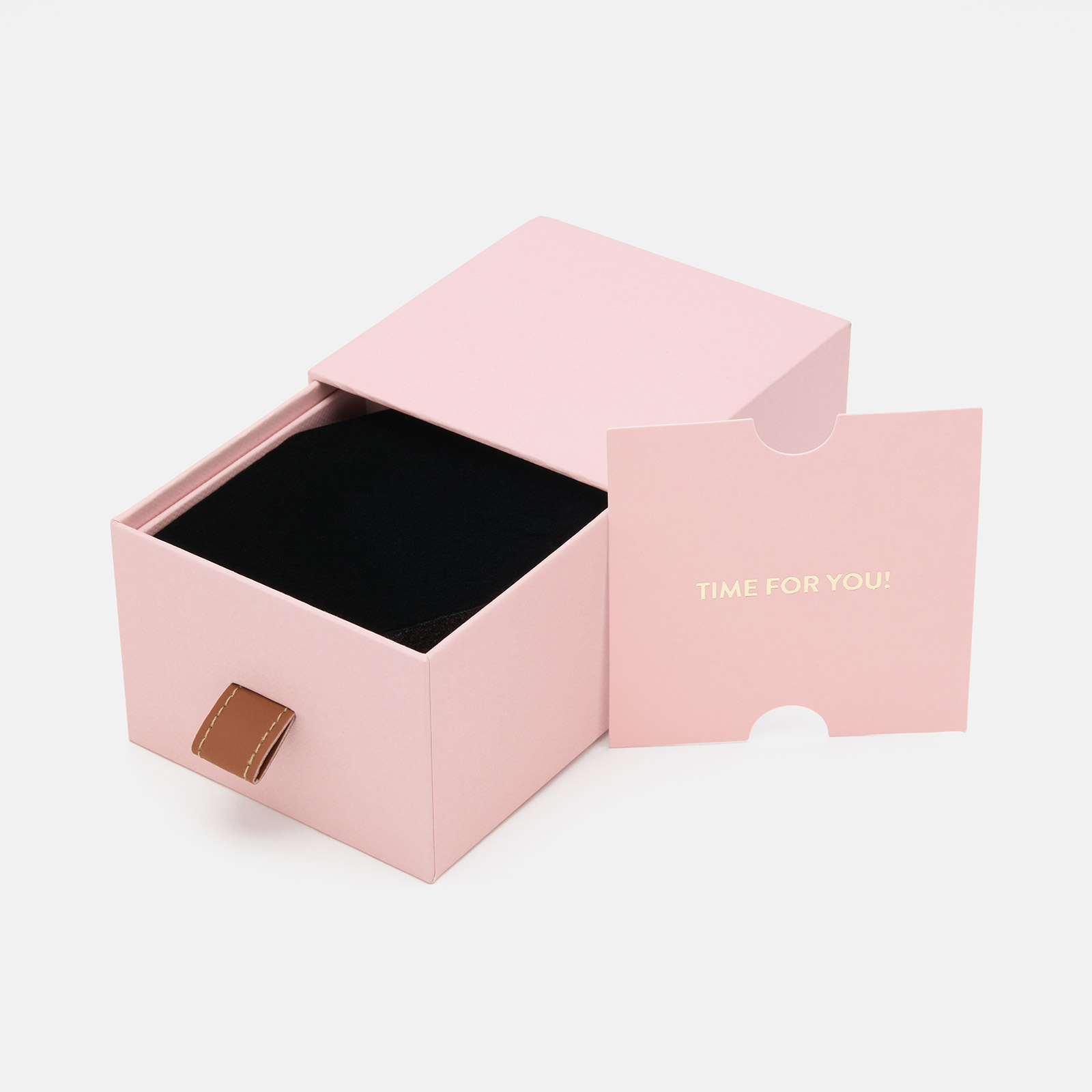 Presentask för klocka - rosa 10x10x7 cm