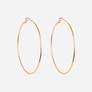 Guldfärgade örhängen - hoops 70 mm