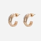 Guldfärgade örhängen - öppna hoops 11 mm