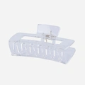 Hårklämma square transparent - 10,5 cm