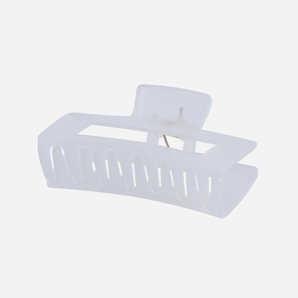 Hårklämma matt transparent - 10,5 cm