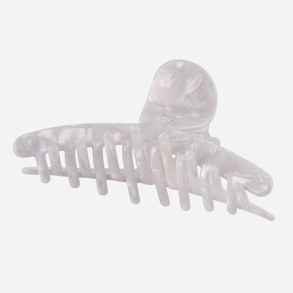 Hårklämma vit smal - 11 cm