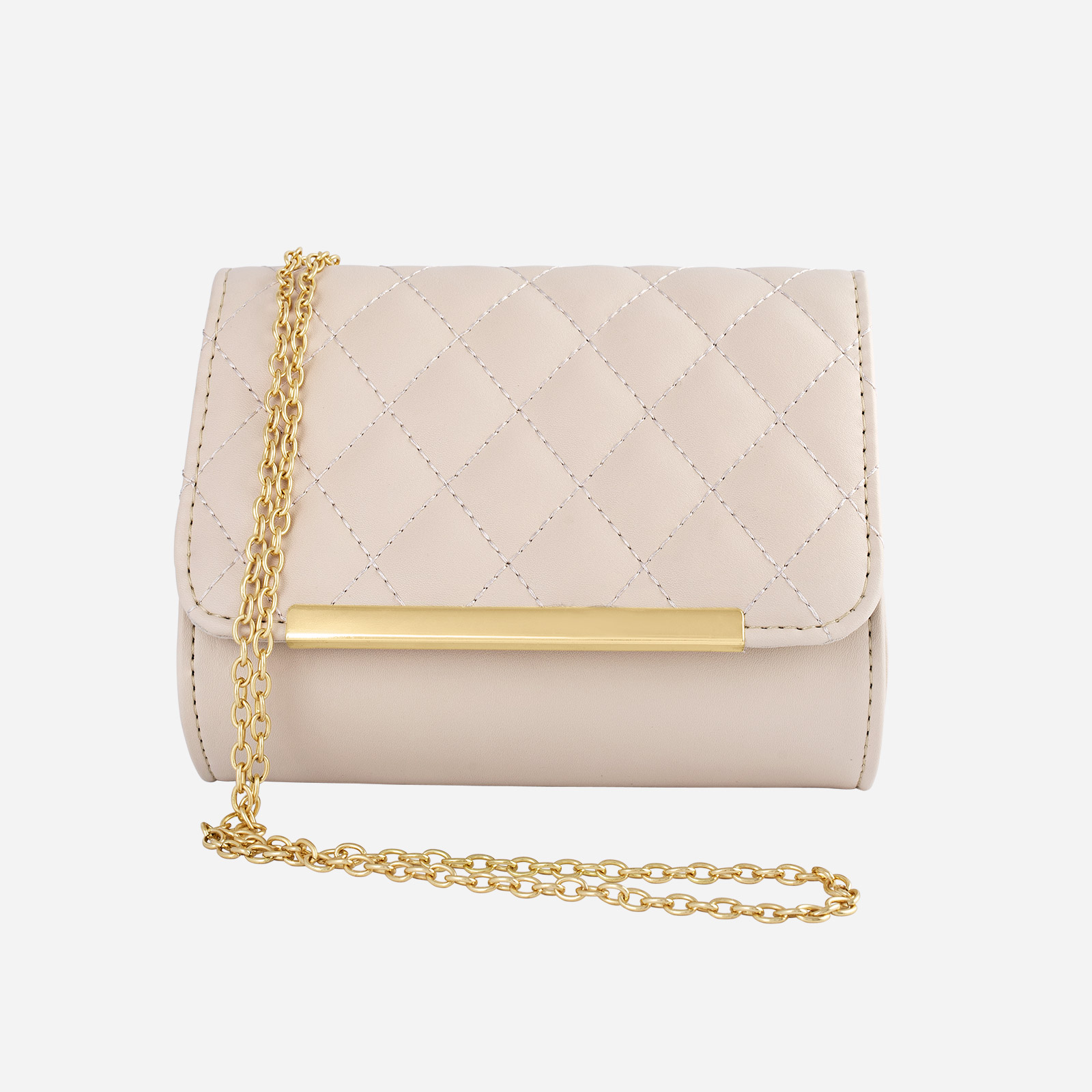 Quiltad Beige Väska Montini