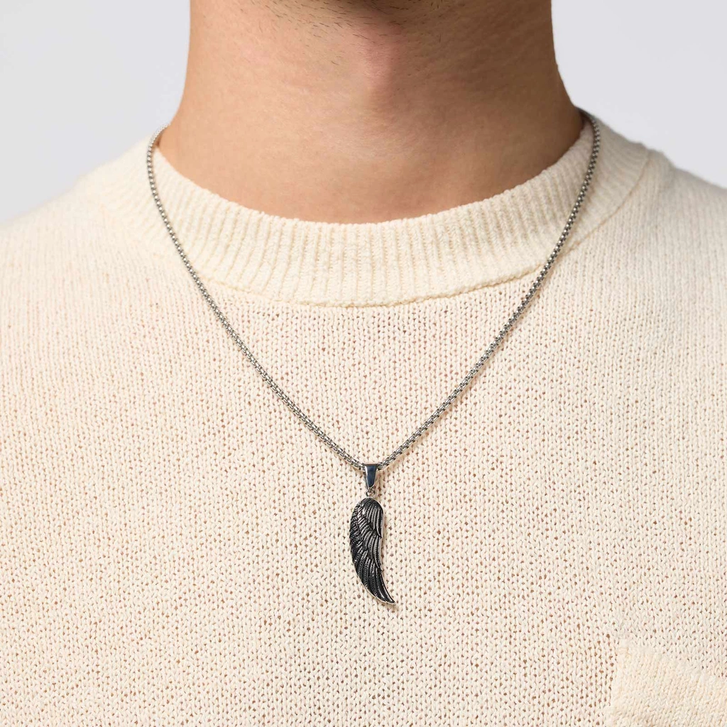 Stålhalsband herr - vinge, 50 cm