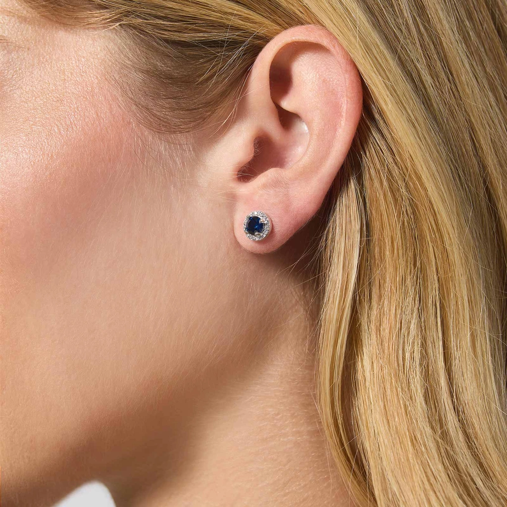 Örhängen äkta silver, månadsten September