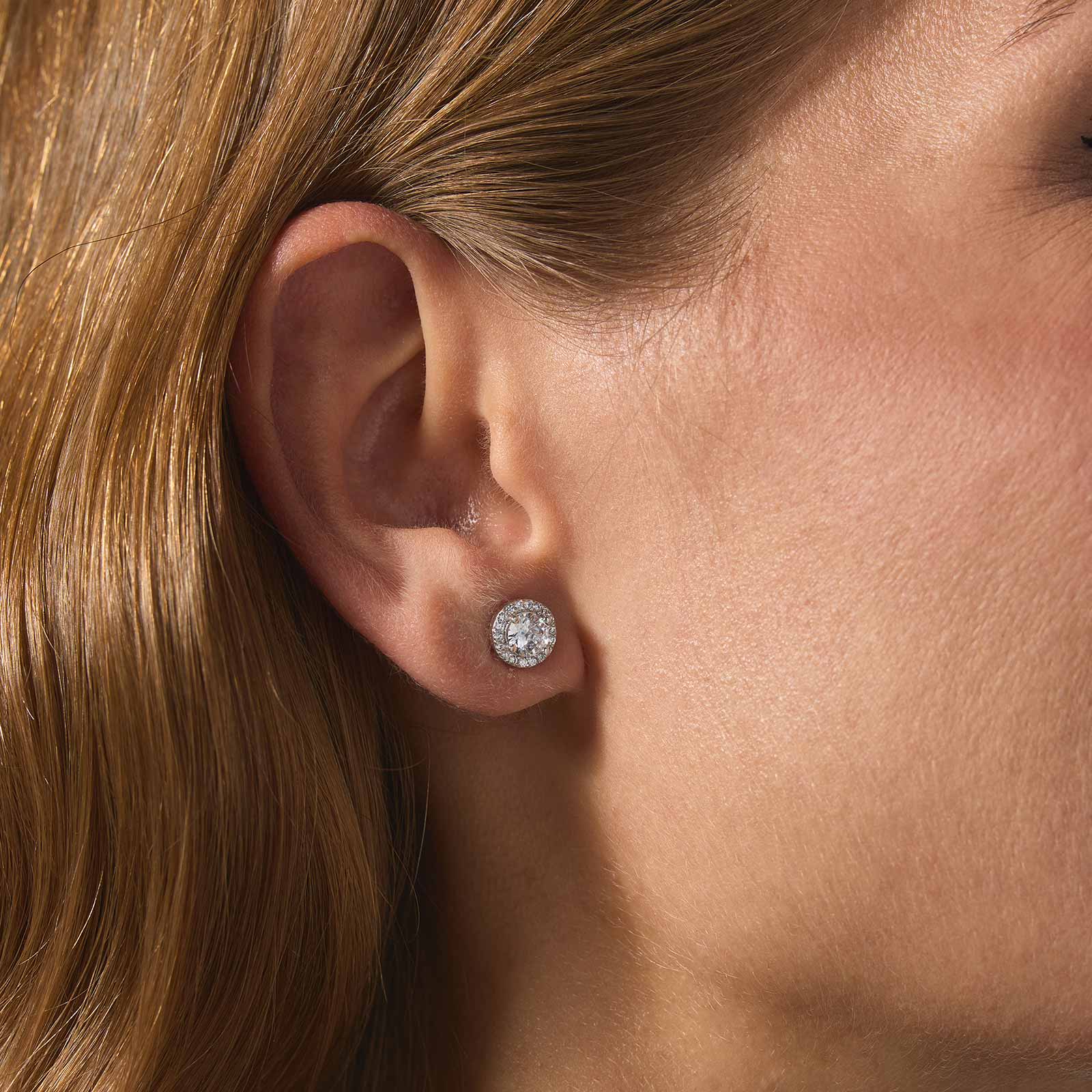 Örhängen äkta silver, månadsten April