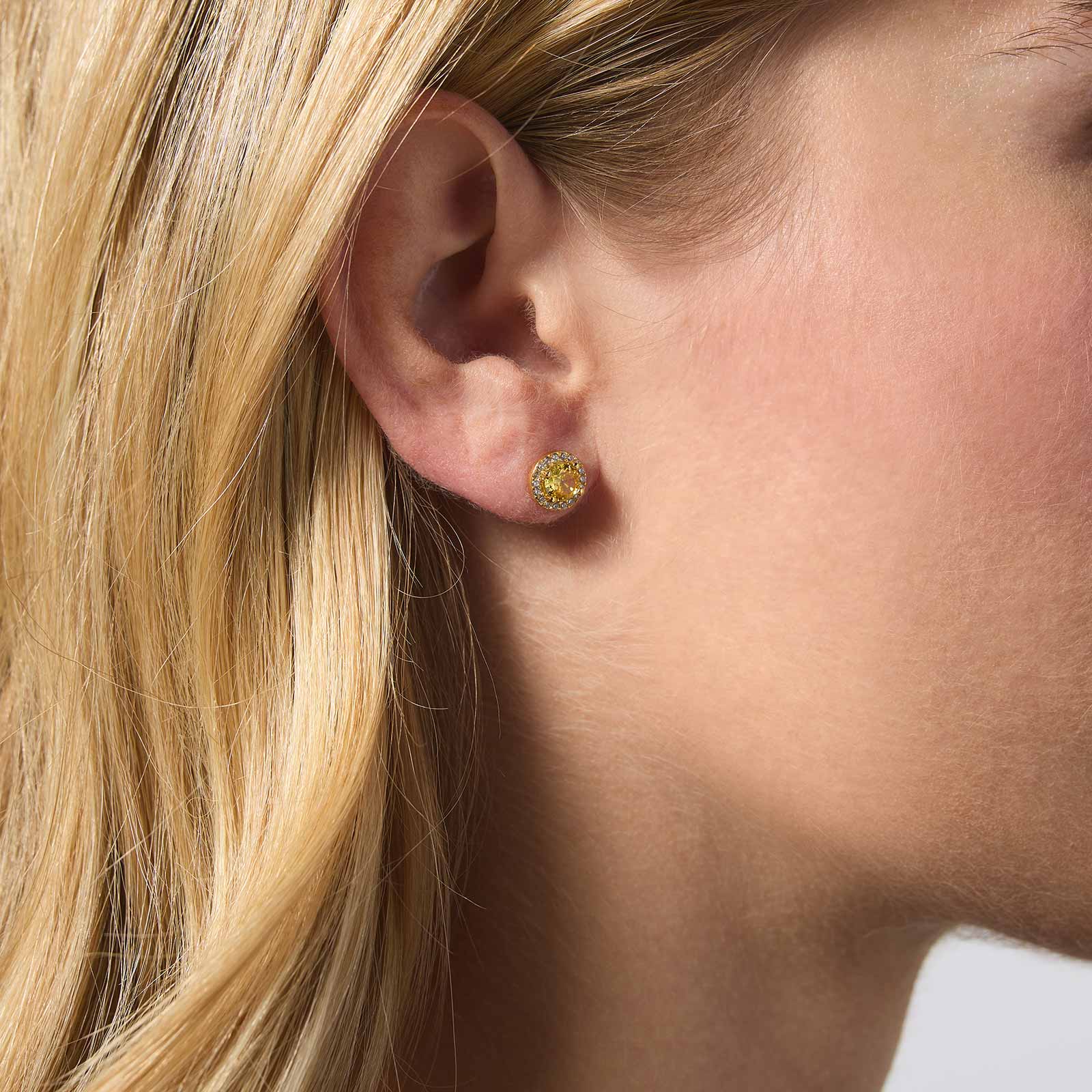 Guldpläterade silverörhängen - månadsten November