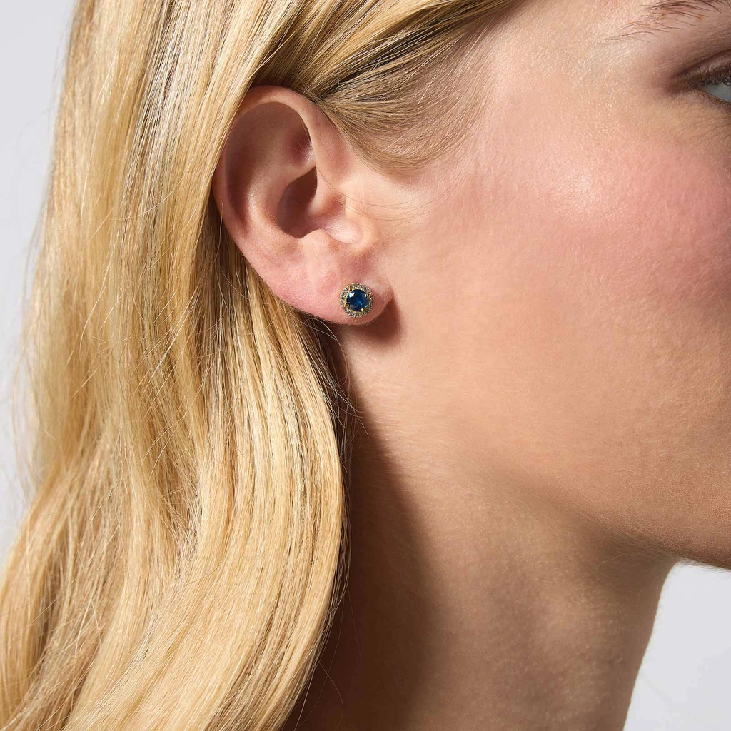 Guldpläterade silverörhängen - månadsten December